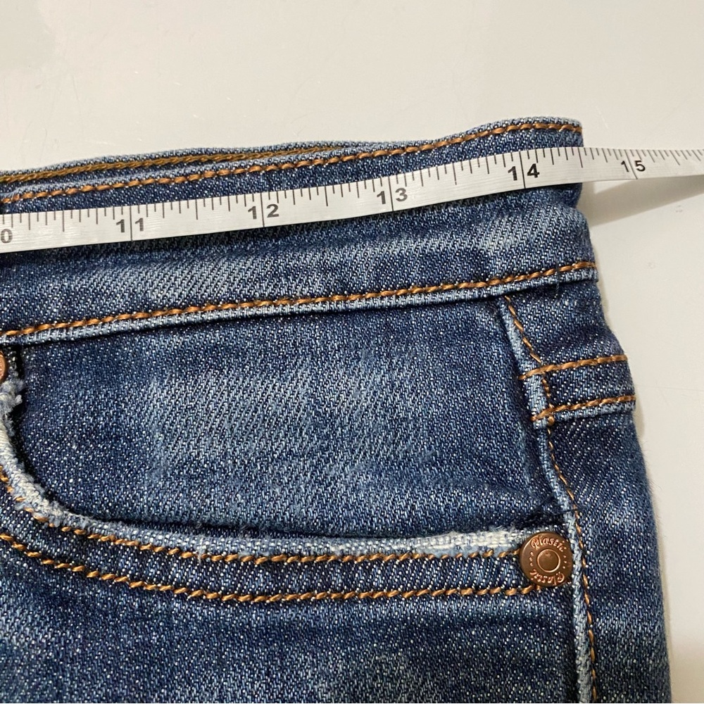 Plastic By Gly Embroidered Low Rise Distressed Boot Cut Junior’s Jeans, 3 - Picture 9 of 13